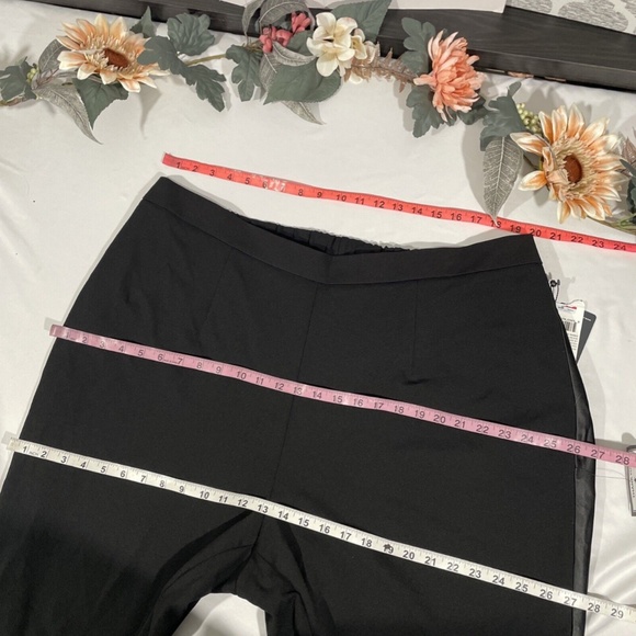 NWT $99 ADRIANNA‎ PAPELL [ Plus Size 22W ] Tuxedo-Stripe Dress Pants Black - Picture 5 of 16